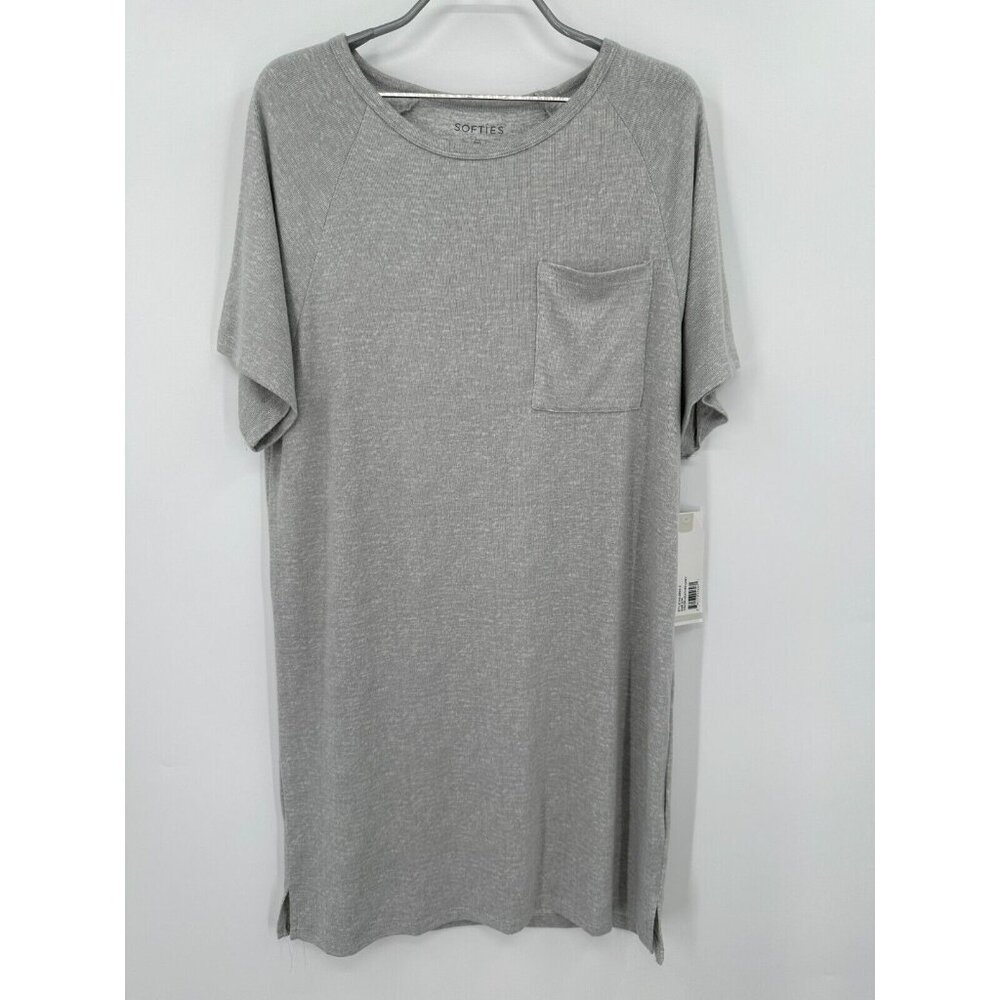 Softies Dream Reglan Sleep Shirt size S/M in Grey Night Gown NWT